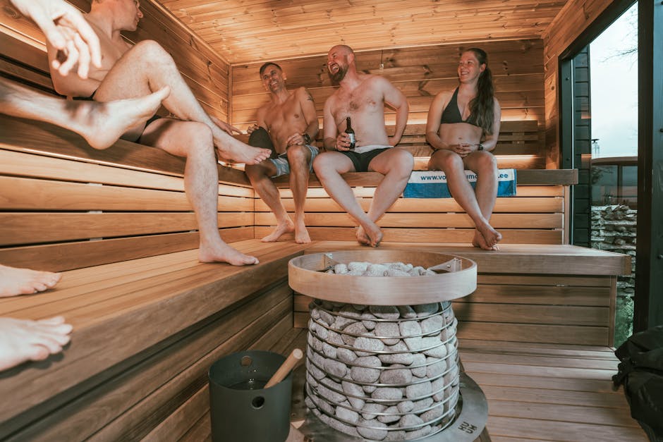 Luxury sauna bath facility with modern amenities at Nashik spa center